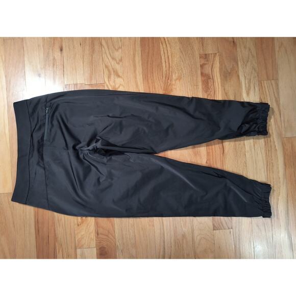 Athleta Radiant Jogger Pants Women's Sz 4 Black Satin Tapered Zip Leg Athleisure - Picture 13 of 16